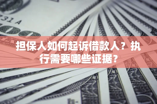 北京担保人如何起诉借款人？执行需要哪些证据？