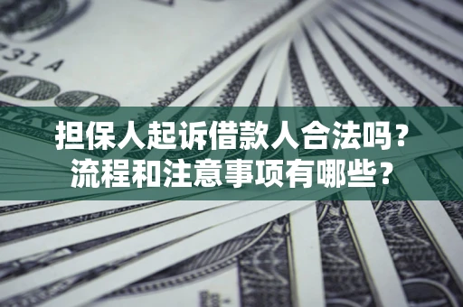 北京担保人起诉借款人合法吗？流程和注意事项有哪些？