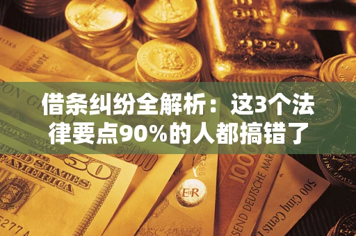 北京借条纠纷全解析：这3个法律要点90%的人都搞错了