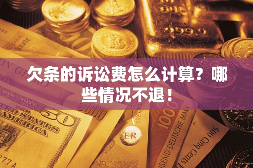 北京欠条的诉讼费怎么计算？哪些情况不退！
