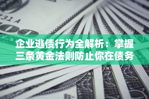 北京企业逃债行为全解析：掌握三条黄金法则防止你在债务乱局中“踩雷”
