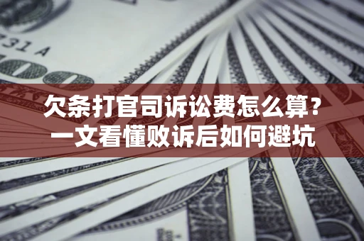 北京欠条打官司诉讼费怎么算？一文看懂败诉后如何避坑